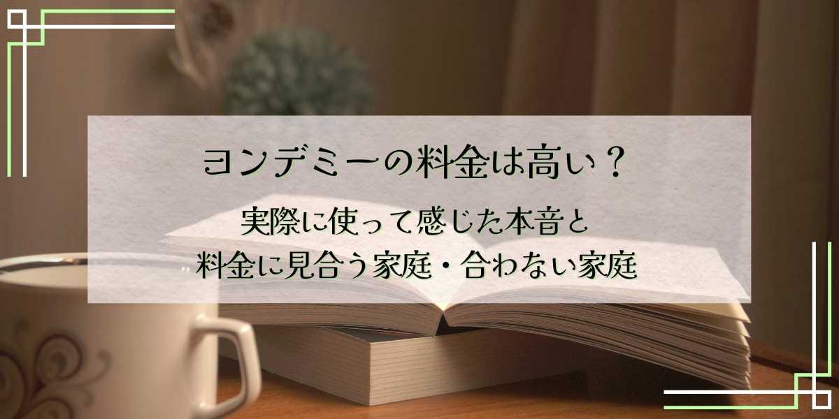 ヨンデミーの料金は高い？実際に使って感じた本音と、料金に見合う家庭・合わない家庭